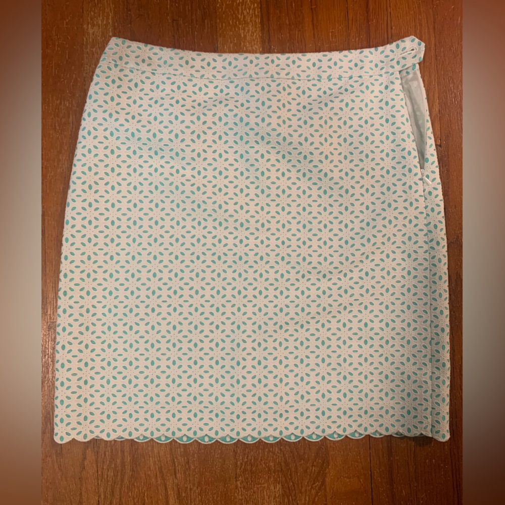 Brooks Brothers eyelet pencil skirt
